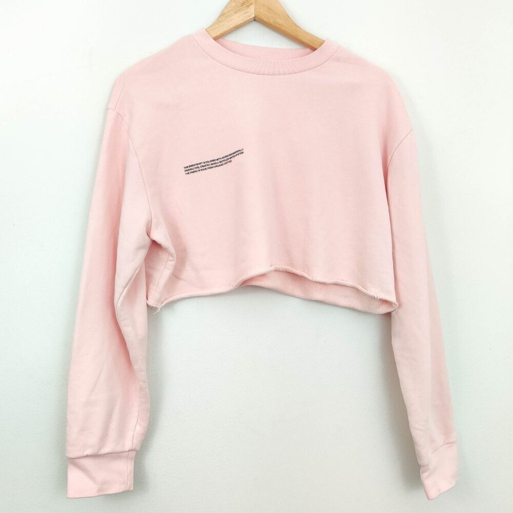 Pangaia Cropped Sweatshirt in Pink Quartz Small